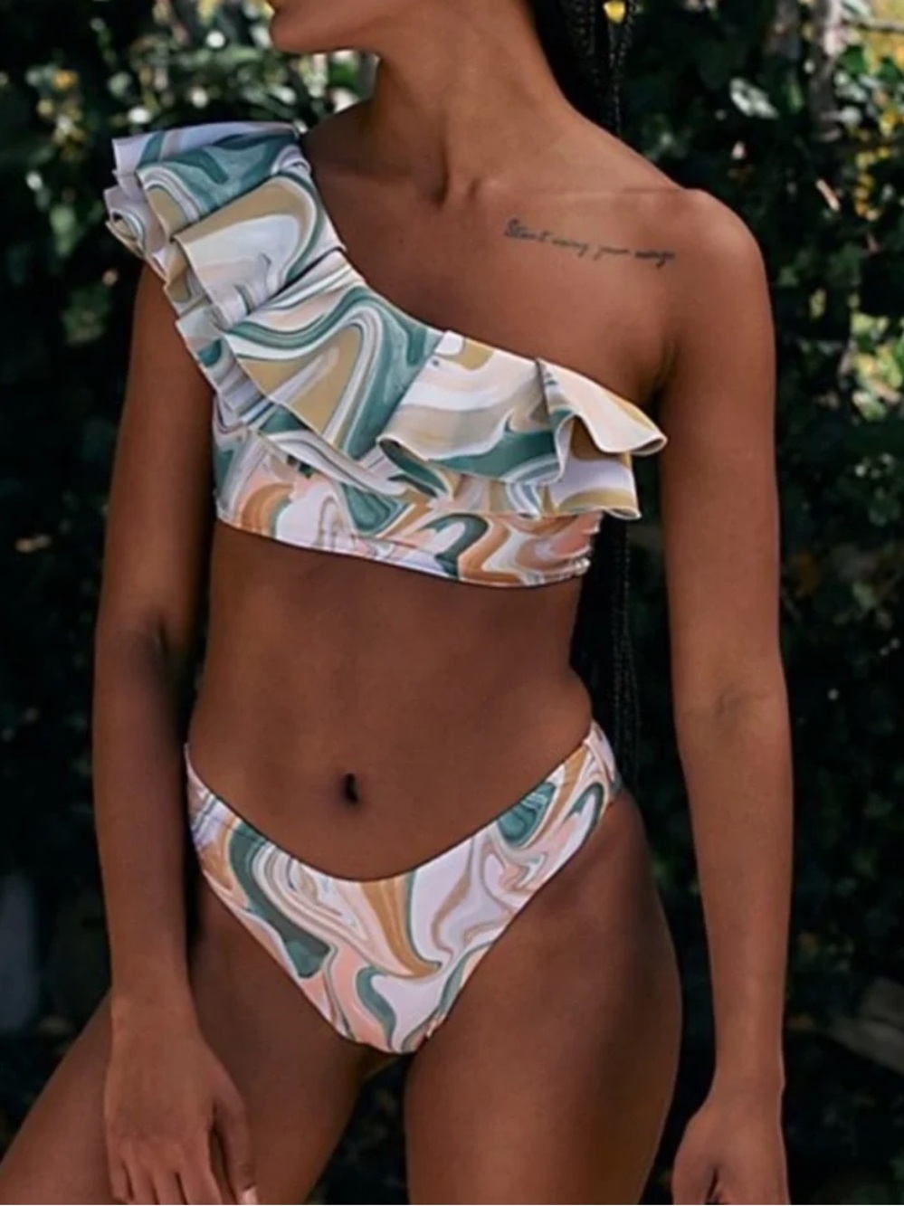 Beach riot free people Ines marbled swimsuit bikini XS & S